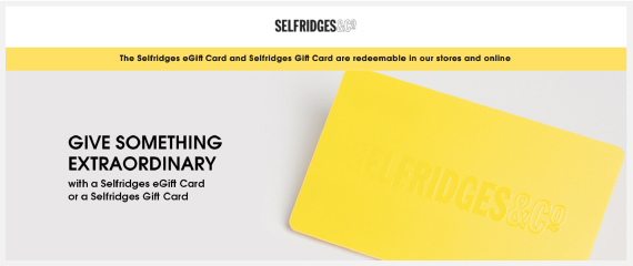 Selfridges Gift Cards