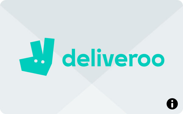 Deliveroo logo with info icon